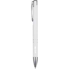 Moneta balpen van gerecycled aluminium (blauwe inkt)-Wit