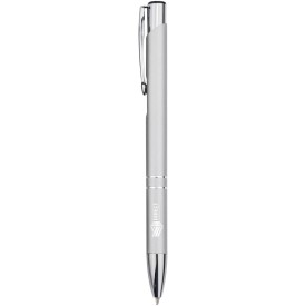 Moneta balpen van gerecycled aluminium (blauwe inkt)-Zilver