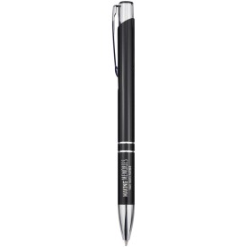 Moneta balpen van gerecycled aluminium (blauwe inkt)-Zwart