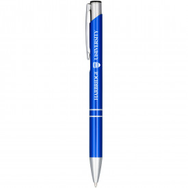 Moneta geanodiseerde aluminium balpen met klikmechanisme-Blauw
