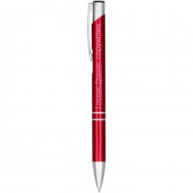 Moneta geanodiseerde aluminium balpen met klikmechanisme-Rood