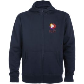 Montblanc unisex hoodie met volledige rits-Navy blue