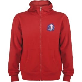 Montblanc unisex hoodie met volledige rits-Rood
