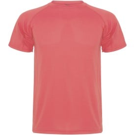 Montecarlo sportshirt met korte mouwen voor kinderen-Fluor coral