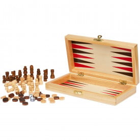 Mugo 3 in 1 spellenset - hout - 3 spellen - geschenkverpakking