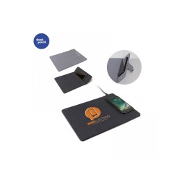 Muismat - 5W - polyester - met draadloos oplaadstation