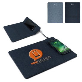 Muismat - 5W - polyester - met draadloos oplaadstation