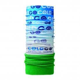 Multi sjaal met fleece in papieren wikkel-Groen