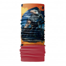 Multi sjaal met fleece in papieren wikkel-Rood