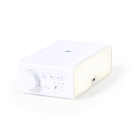 Multifunctionele wekker - kunststof - draadloos opladen 10W - LED lamp