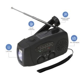 Noodradio Cartney - ABS - FM/AM radio - LED/SOS - zonne- & dynamo-oplading
