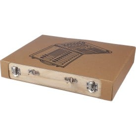 Thessaly multiplex tekenset - dennenhout - 66 onderdelen - geschenkverpakking