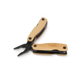 Multitool - RVS en bamboe - 12 functies
