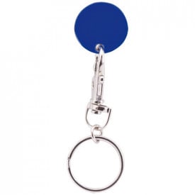 Munt-sleutelhanger euromarket-Blauw