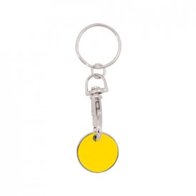 Munt-sleutelhanger euromarket-Geel