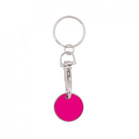 Munt-sleutelhanger euromarket-Magenta