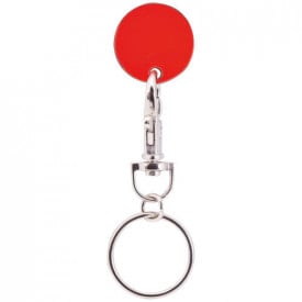 Munt-sleutelhanger euromarket-Rood