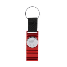 Munt-Sleutelhanger Houder Nevin-Rood
