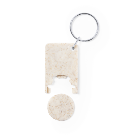 Prook sleutelhanger - tarwestro en ABS - 5.1 cm - met muntje