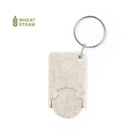 Prook sleutelhanger - tarwestro en ABS - 5.1 cm - met muntje