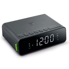 Muse dubbele wekkerradio - kunststof - DAB+/FM - draadloos opladen 5W