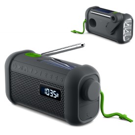 Muse radio Bluetooth speaker met solar en opwindmechanisme