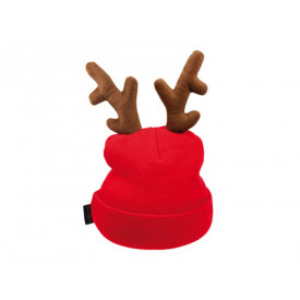 Kerstmuts met Rendier-Rood, #9d292a-1 kleur