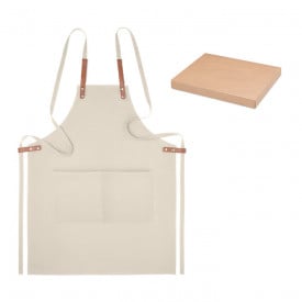 Nagpur schort - 88x68 cm - organisch katoen - 340 g/m² - twee voorzakken - verstelbaar