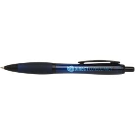 Nash balpen van gerecycled plastic met zwarte rand (zwarte inkt)-Navy blue