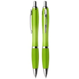 Nash gekleurde balpen - kunststof - blauwe inkt - metalen clip-Lime