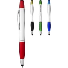 Balpen en markeerstift - ABS plastic - zwarte inkt