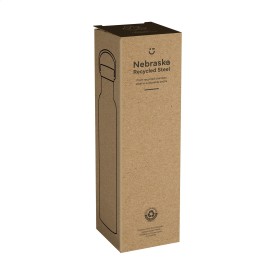 Nebraska waterfles 800ml - gerecycled RVS - lekvrij - draagring