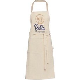 Nia schort van 200 g/m² gerecycled katoen-Oatmeal