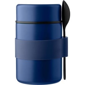 Niko lunchpot 460ml - RVS - dubbelwandig - inclusief lepel-Blauw