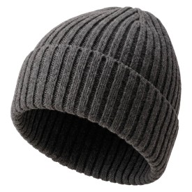 Nilton's gebreide muts -15% merino-Donkergrijs