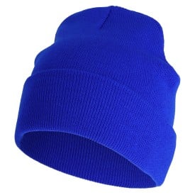 Gebreide Muts-Koningsblauw
