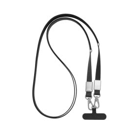 Nivo RCS recycled PET Crossbody lanyard-Zwart