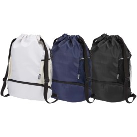 Nomad sporttas - gerecycled polyester - met trekkoord en bodemvak