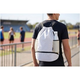Varyon sporttas - gerecycled polyester - met trekkoord en bodemvak