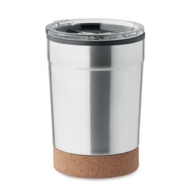 Nomu beker 300 ml - RVS en kurk - lekvrij