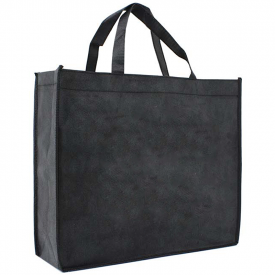 Non woven shopper A3 liggend-Zwart