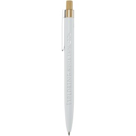 Nooshin balpen van gerecycled aluminium-Wit