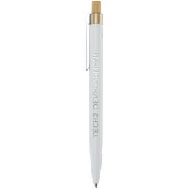 Nooshin balpen van gerecycled aluminium-Wit