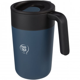 Nordia 400 ml dubbelwandige gerecyclede mok-Donkerblauw