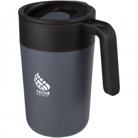 Nordia 400 ml dubbelwandige gerecyclede mok-Grijs