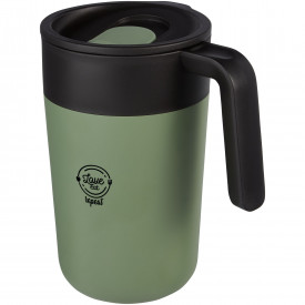 Nordia 400 ml dubbelwandige gerecyclede mok-Heather groen