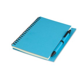 Bloquero notitieboek - gerecycled papier - 140 vellen - gerecycled balpen met blauwe inkt