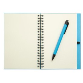 Bloquero notitieboek - gerecycled papier - 140 vellen - gerecycled balpen met blauwe inkt