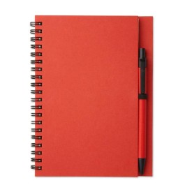 Bloquero notitieboek - gerecycled papier - 140 vellen - gerecycled balpen met blauwe inkt