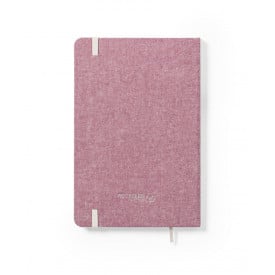 Chancy notitieboek - A5 - gerecycled katoen - 100 vellen - elastieksluiting en lint
